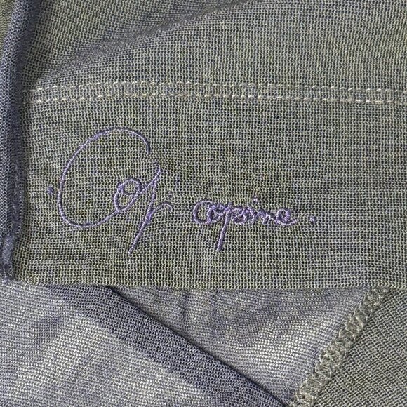 Cop Copine Womens Sheer Tunic Dress Ruffle Detail Navy Gray Taille 3 - Picture 3 of 7